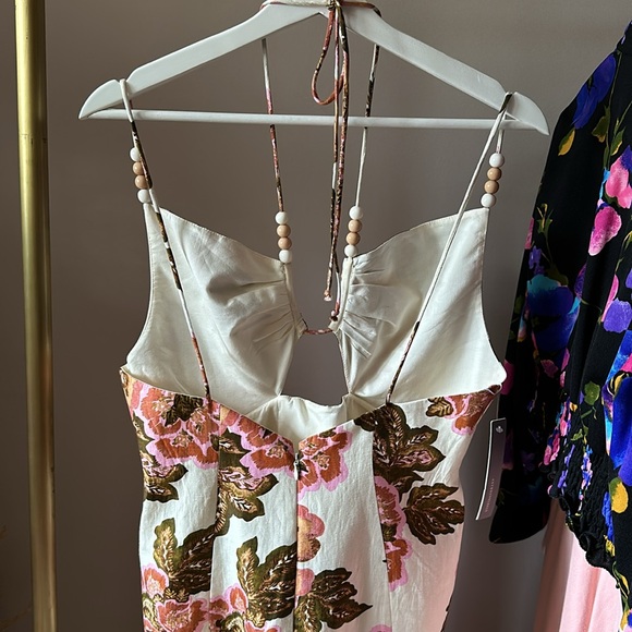 Significant Other Maizie Linen Blend Halter Maxi Floral Print Dress Size US 8 - Picture 8 of 10